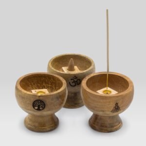 Stor Ritual Skål Røgelseskegleholder 11x10 cm - Buddha
