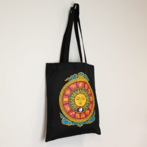 Iconic Classic Tote Bag - Zodiac Sun - Sort 6oz