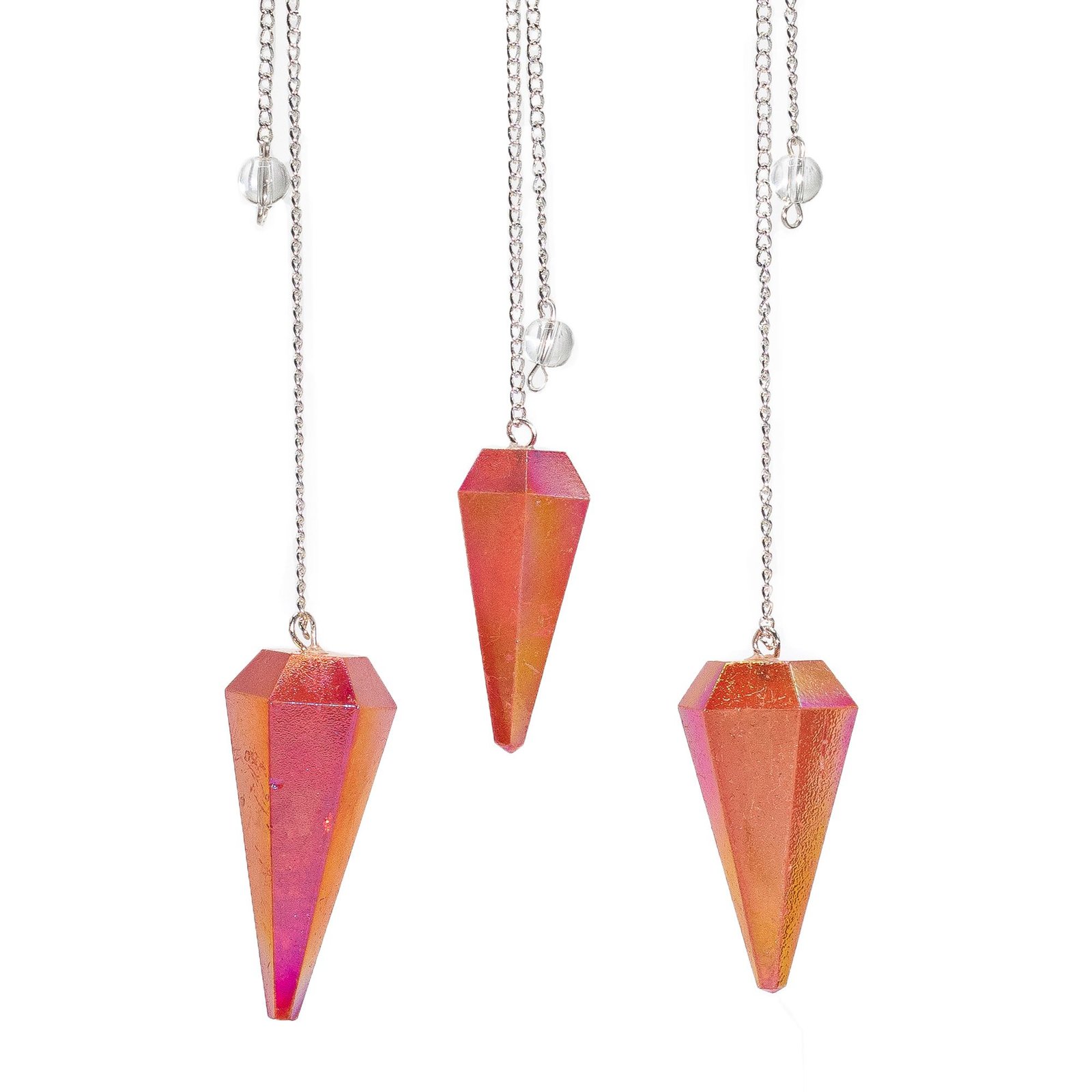 Sekssidet Pendul - Aurora Krystal Fersken - 4cm - Billede 2