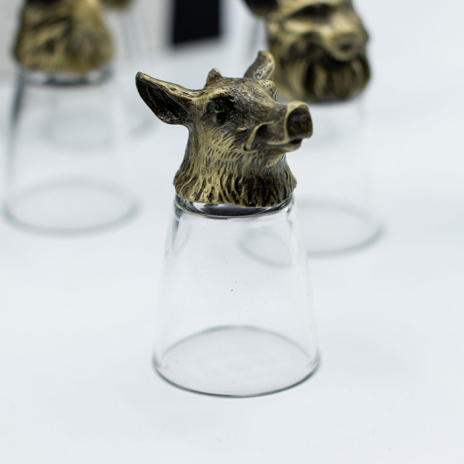 Gavesæt med 12 Bottom Up Shotglas (25ml) - Skov og Mytiske Væsener - Antik Bronze - Billede 7