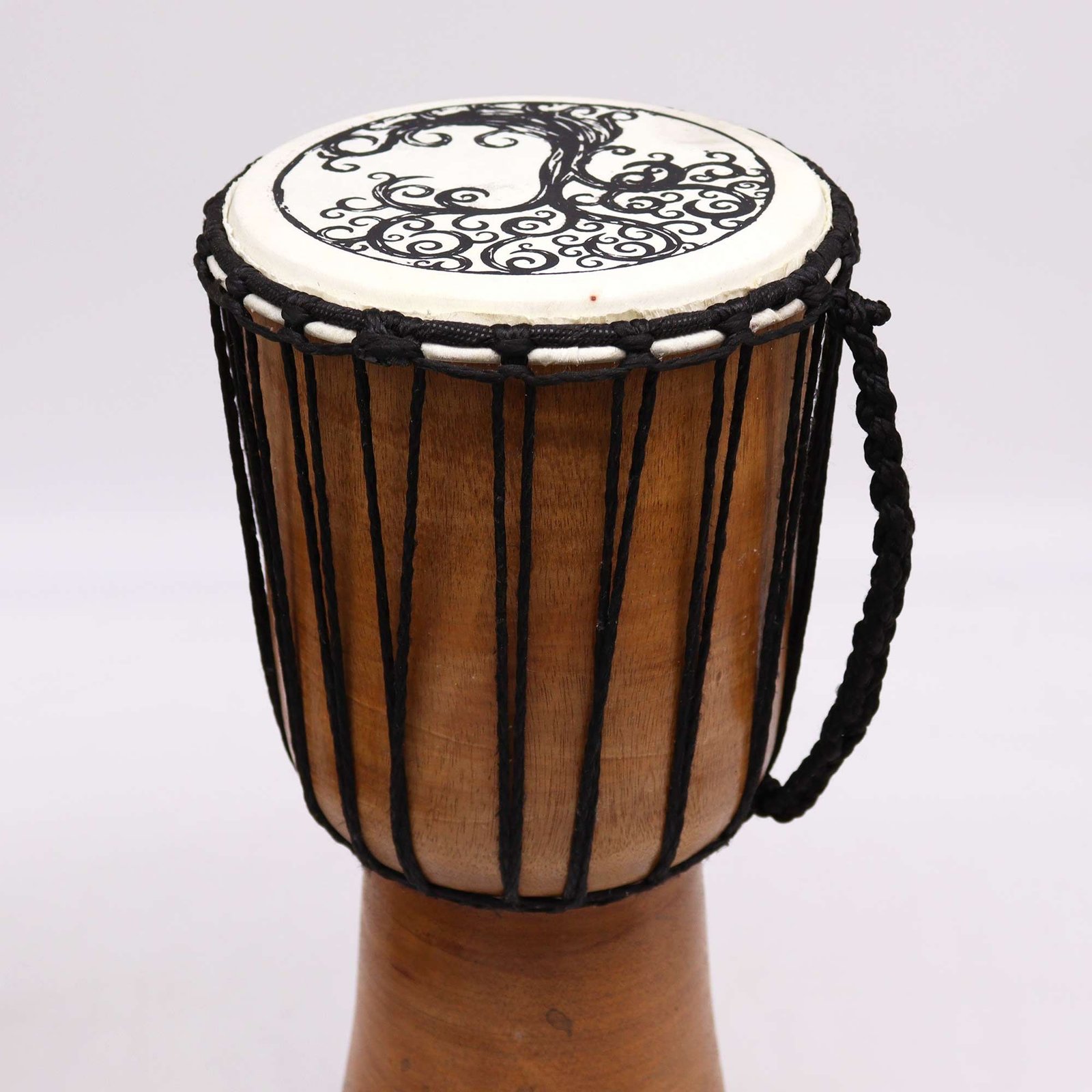Håndlavet Djembe Tromme med Bred Top - 40cm - Billede 4