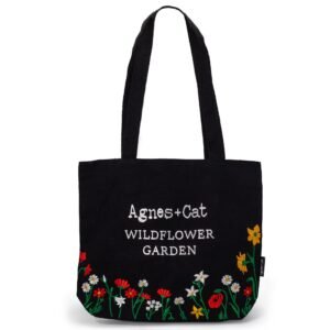 Agnes + Cat Wildflower Garden Tote Bag - Sort