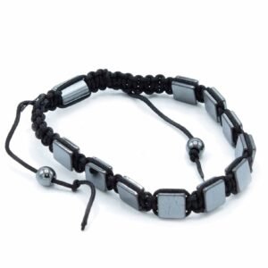 Magnetisk Hæmatit Shamballa Armbånd - Flade Kuber