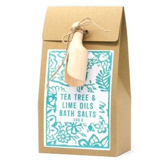 Pack of 500g Bath Salt -Tea Tree & Lime - Billede 2