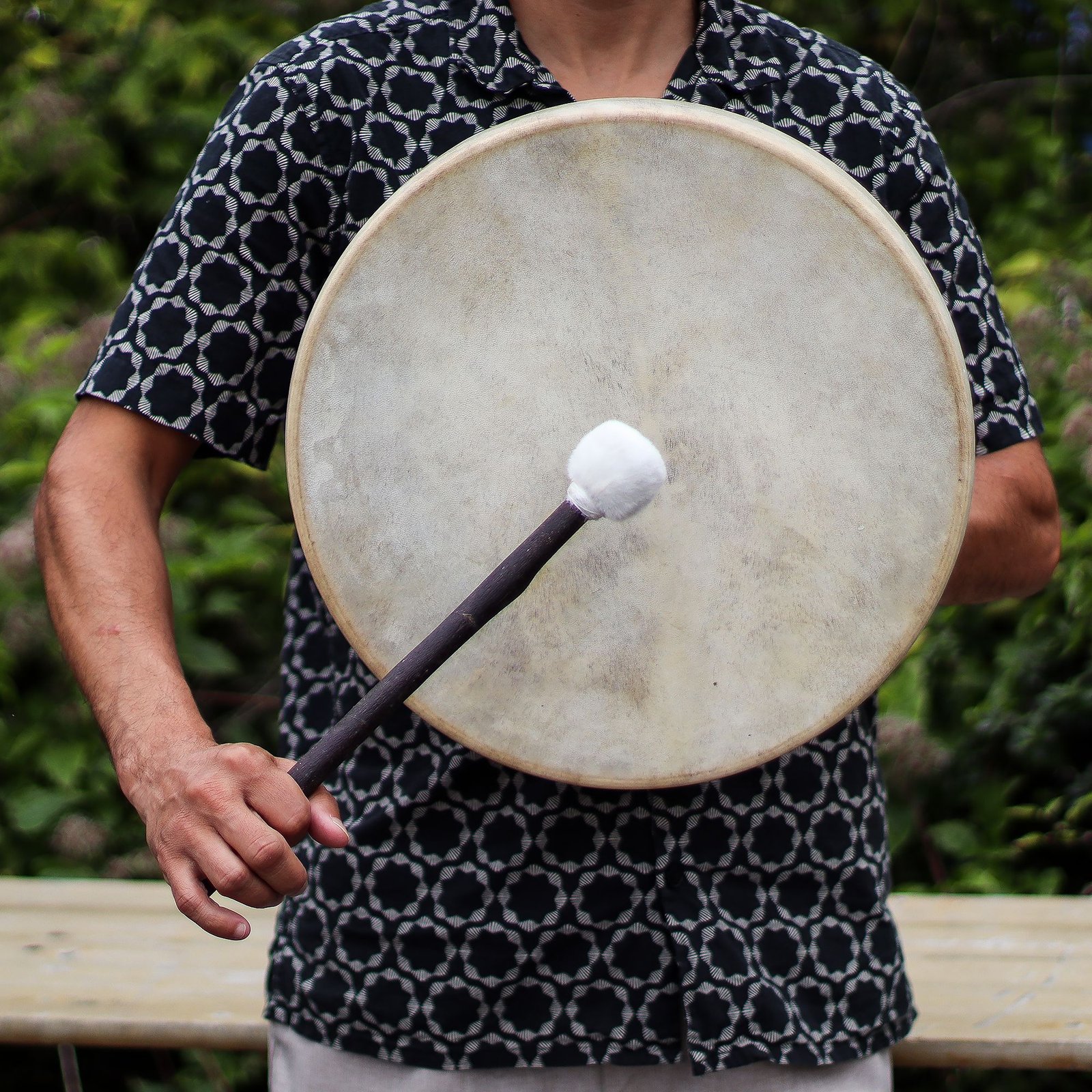 Spirit of the Wolf - Sharman Drum & Stick- Tunable - 40cm - Billede 12