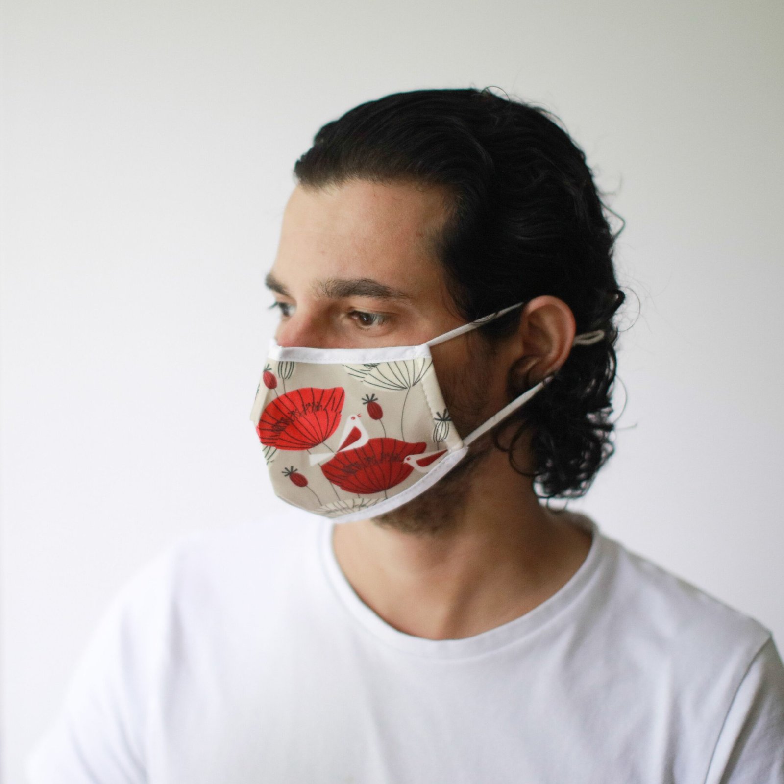 Genanvendelig Ansigtsmaske - Orientalske Valmuer (Voksen) - Billede 2