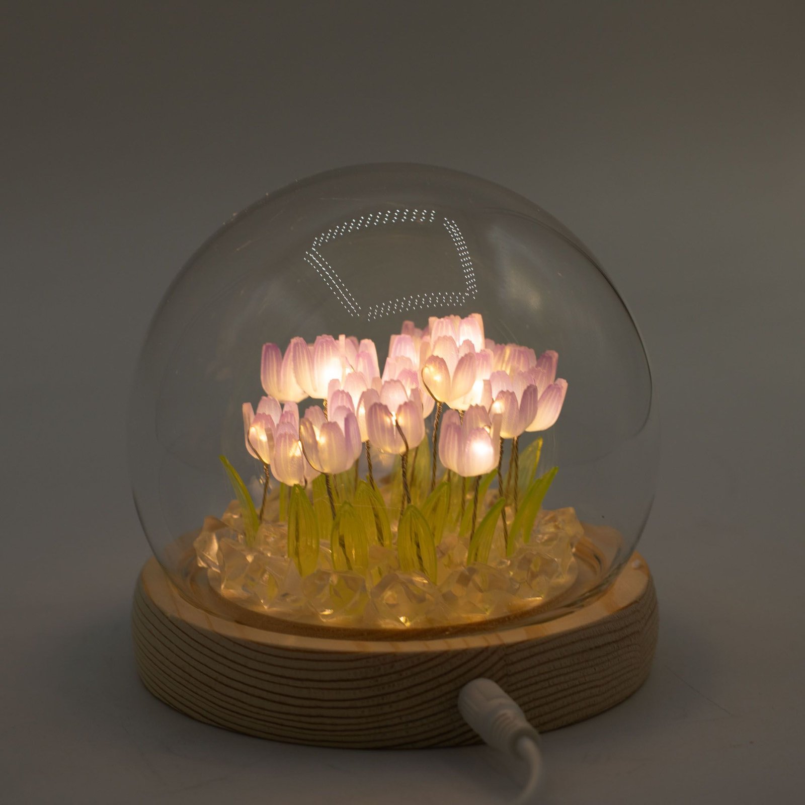 Blomster Glow Havekuppel - 20 Tulipaner - LED USB - Billede 5