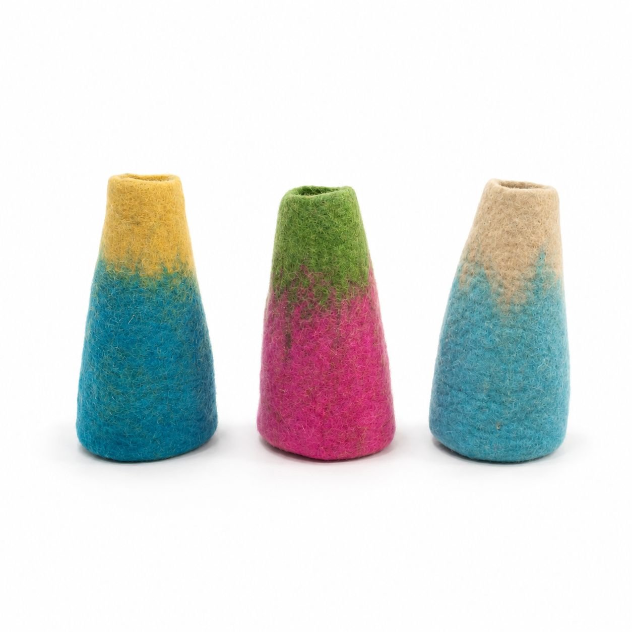 Filtblomstervaser - Sæt med 3 Assorterede Design - Billede 4