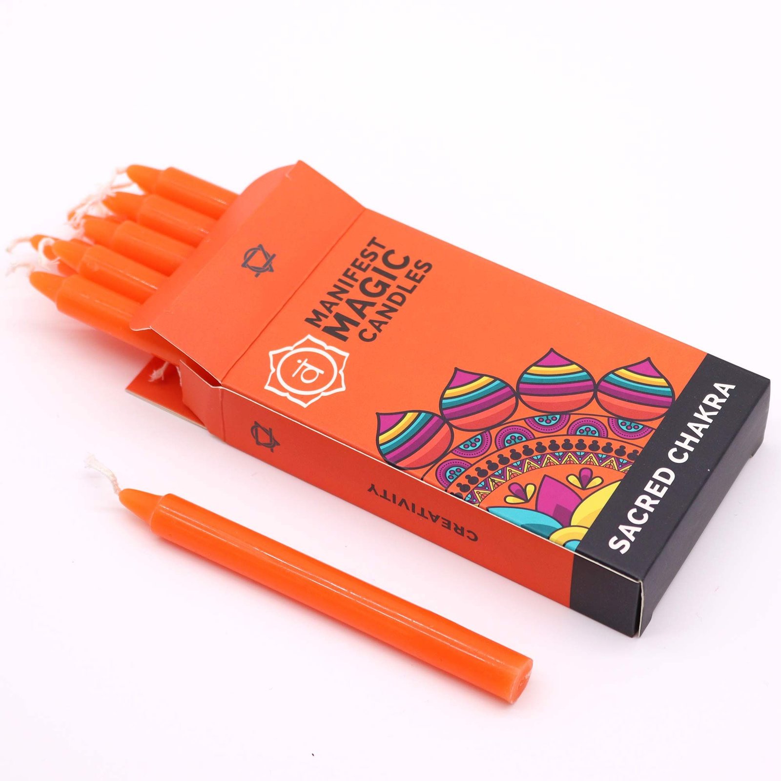 Manifest Magic-lys (pakke med 12) - Orange - Sakralchakra – billede 2