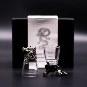 Gavesæt med 6 Shotglas (50ml) - Vilde Skovvæsener - Antik Bronze