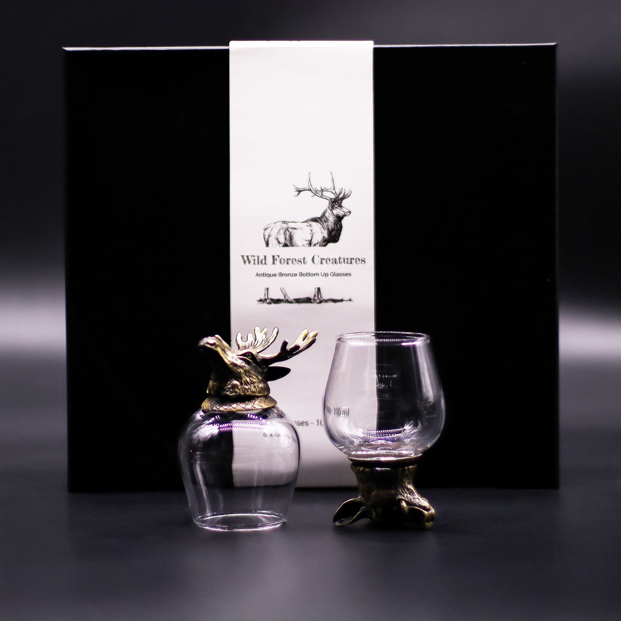 Gavesæt med 6 Glas (100ml) - Mytiske Væsener - Antik Bronze - Billede 3