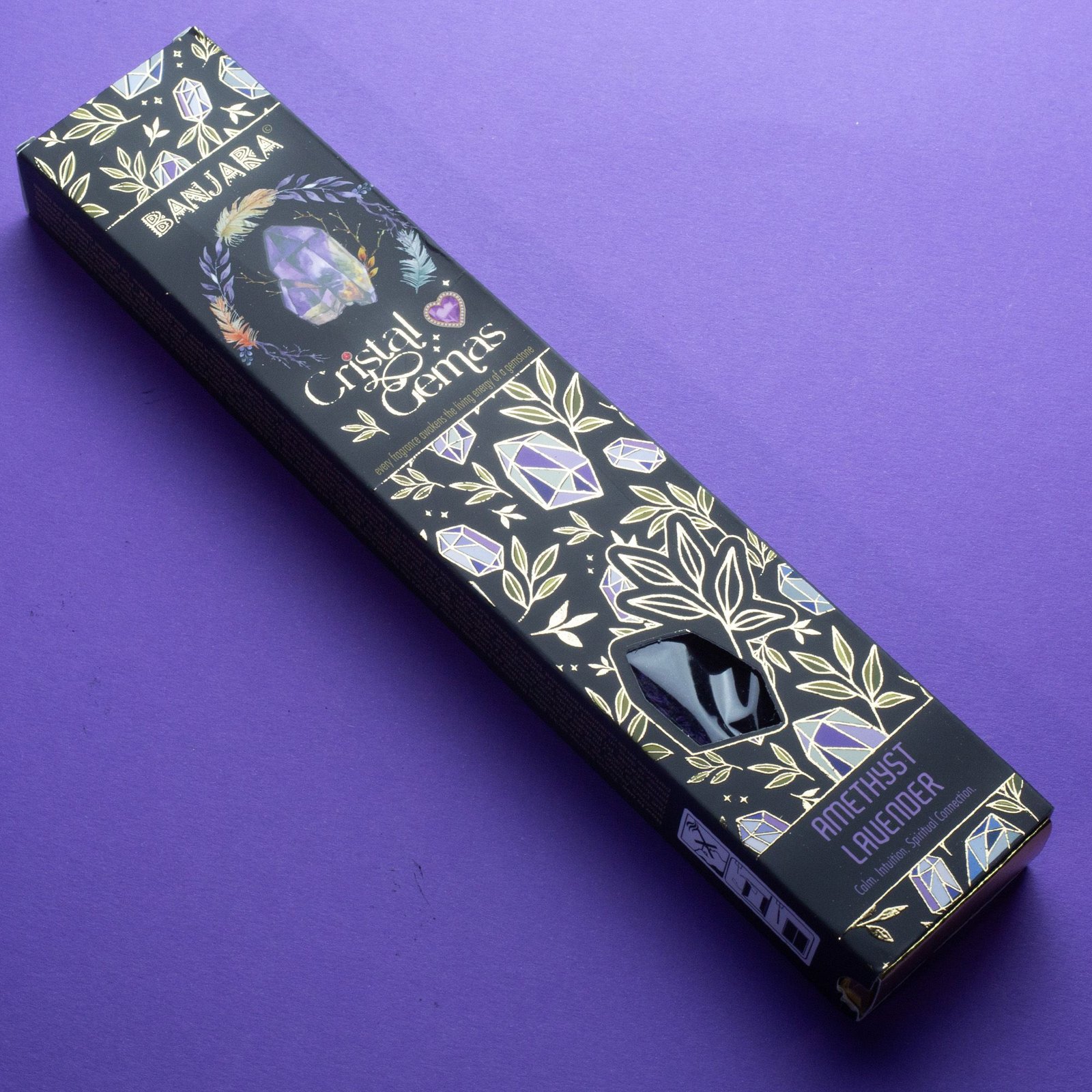 Banjara Cristal Gemas Røgelsespinde - Ametyst Lavendel - Billede 2