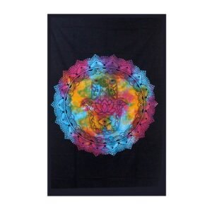 Enkelt Bomuldssengetæppe og Vægtæppe - Sort Hamsa 130cm x 200cm