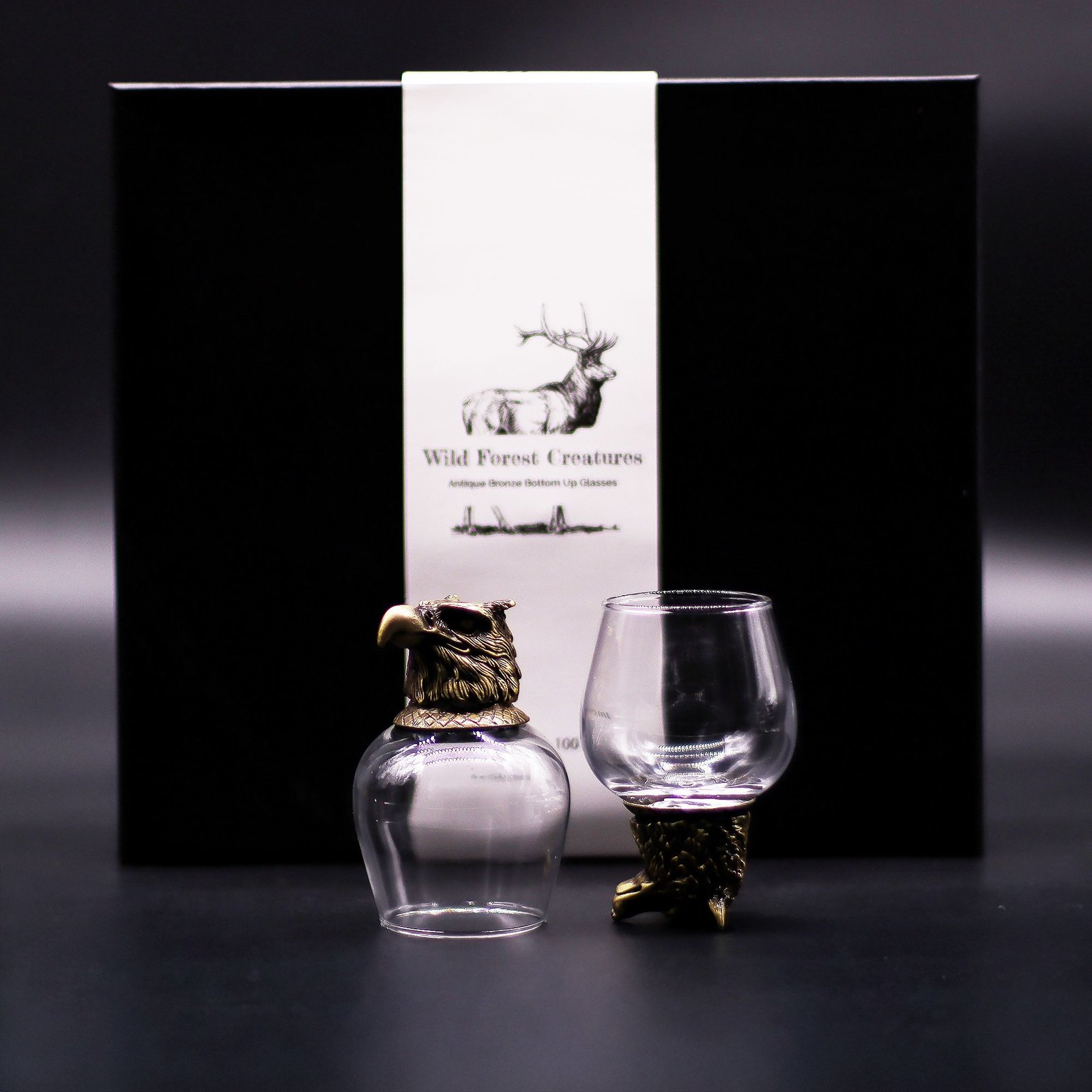 Gavesæt med 6 Glas (100ml) - Mytiske Væsener - Antik Bronze