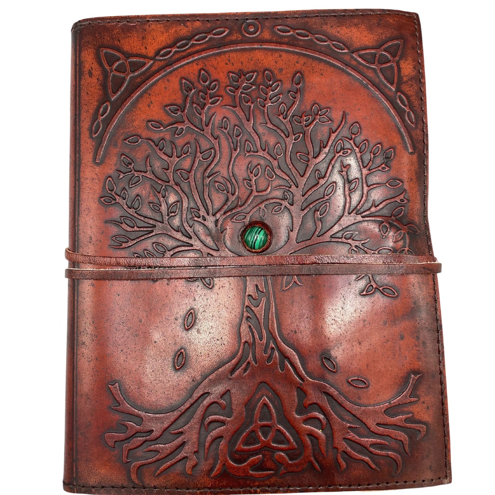Stor livets træ læder-journal – 20x16x2cm - Billede 3