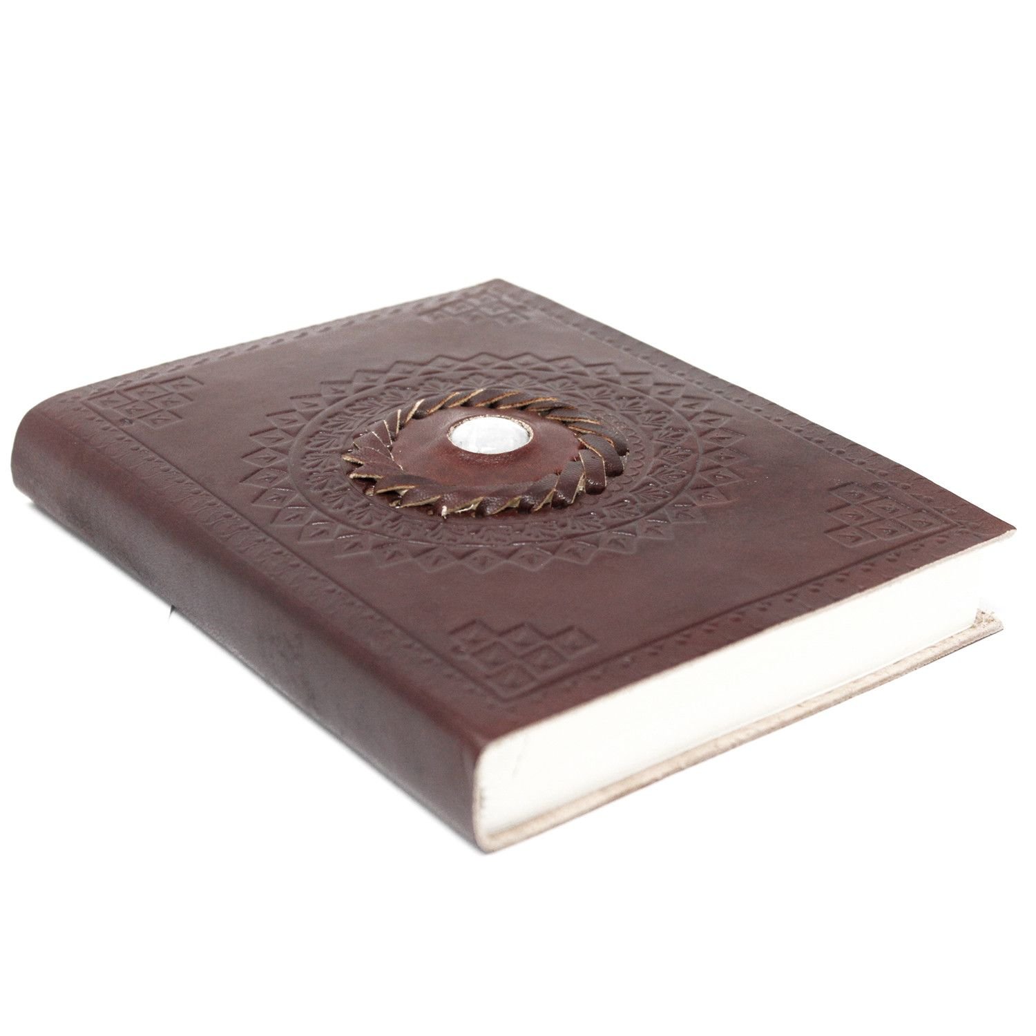 Læder Notesbog - Månesten 17x12 cm - Billede 2