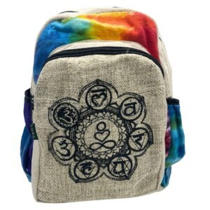 Tie-dye hamp medium rygsæk - 7 chakra