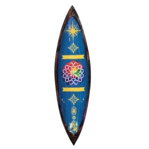 Emalje Røgelsesskål - Mangotræ - Mandala