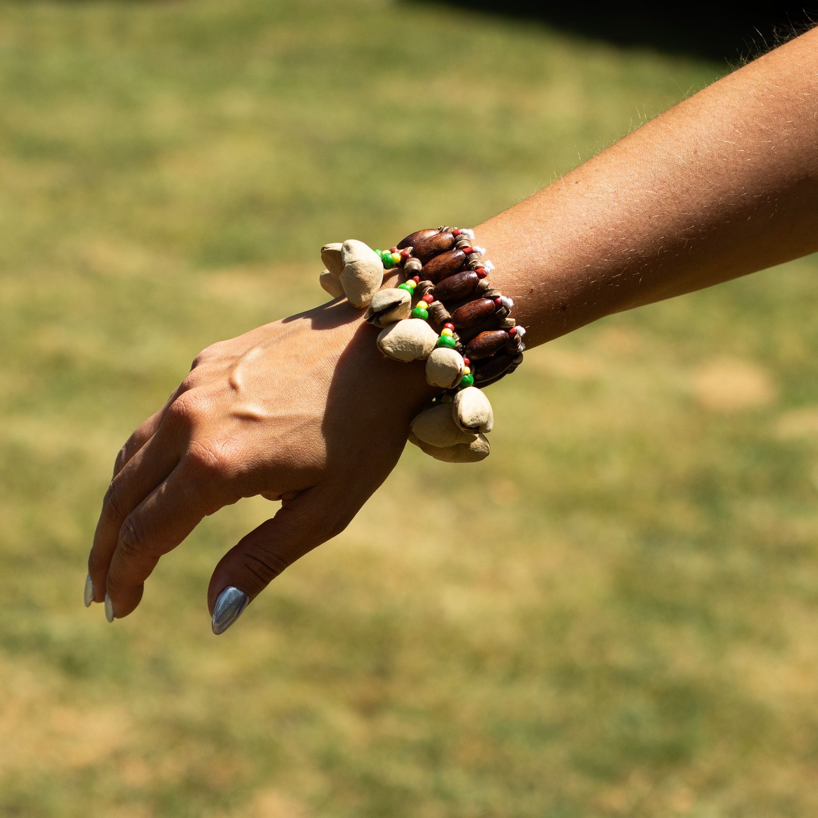 Kenari Shell Hand Shaker - Rattle Bracelet (15 Pieces) - Billede 3