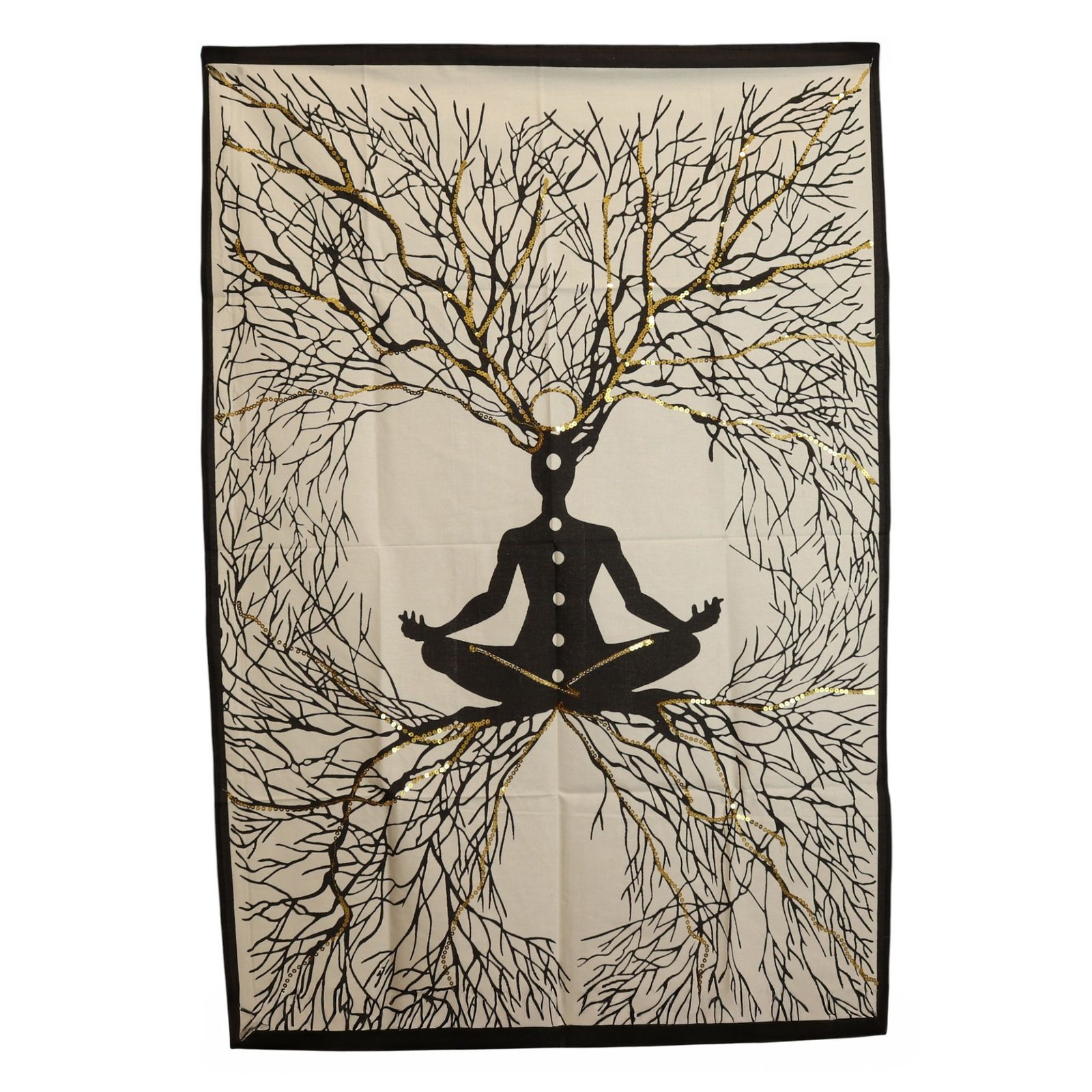 Bomulds Vægtæppe (70x110cm) - Chakra Jordforbindelse - Billede 2