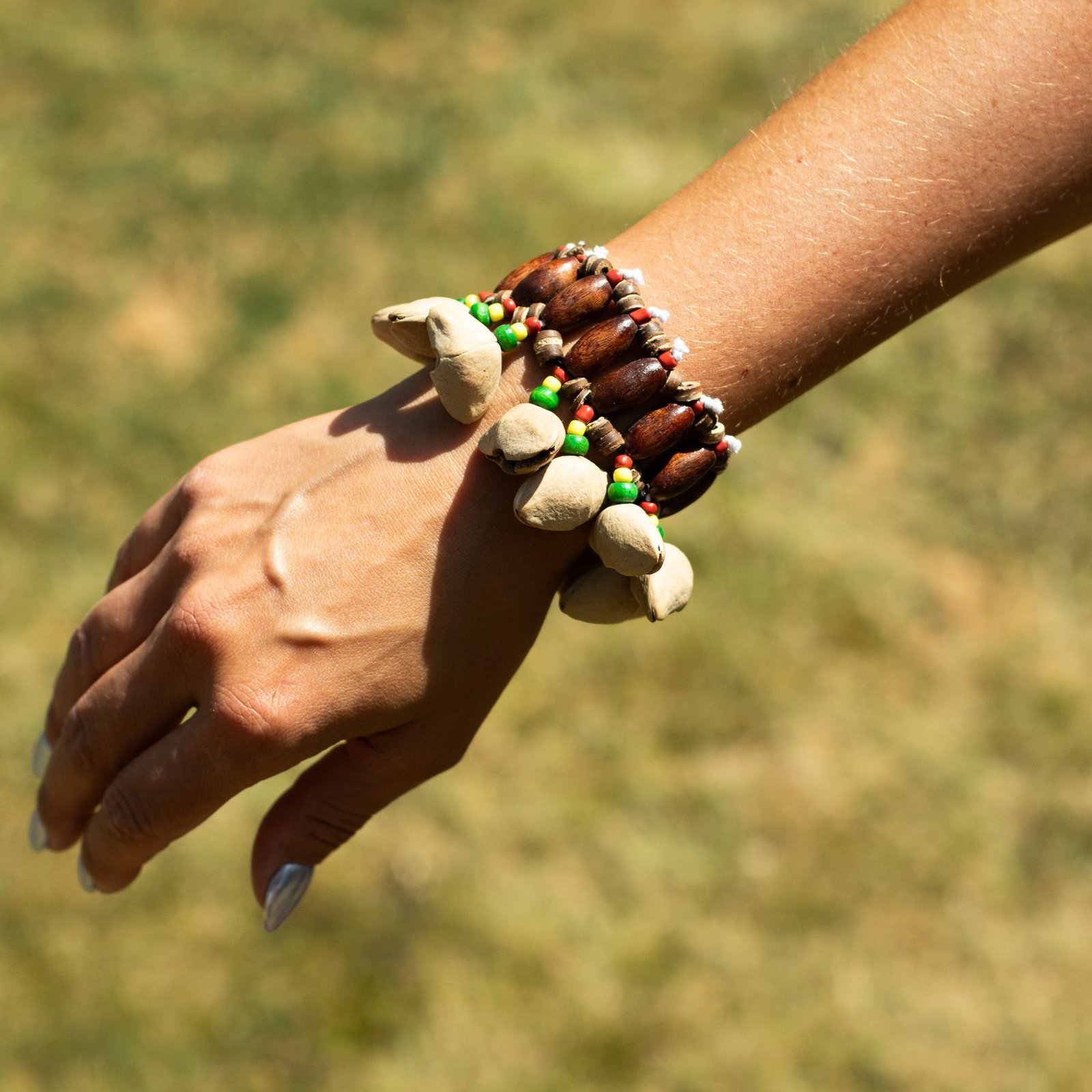 Kenari Shell Hand Shaker - Rattle Bracelet (15 Pieces) - Billede 4
