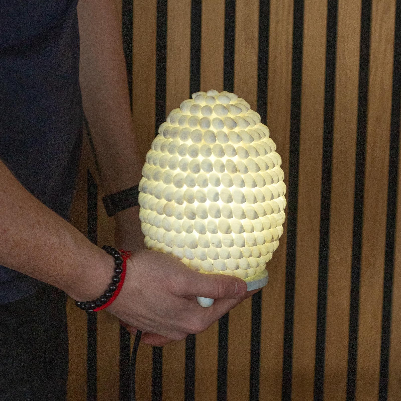 Boho Havskal-lampe - Buting Skal Oval - 15cm - Billede 4