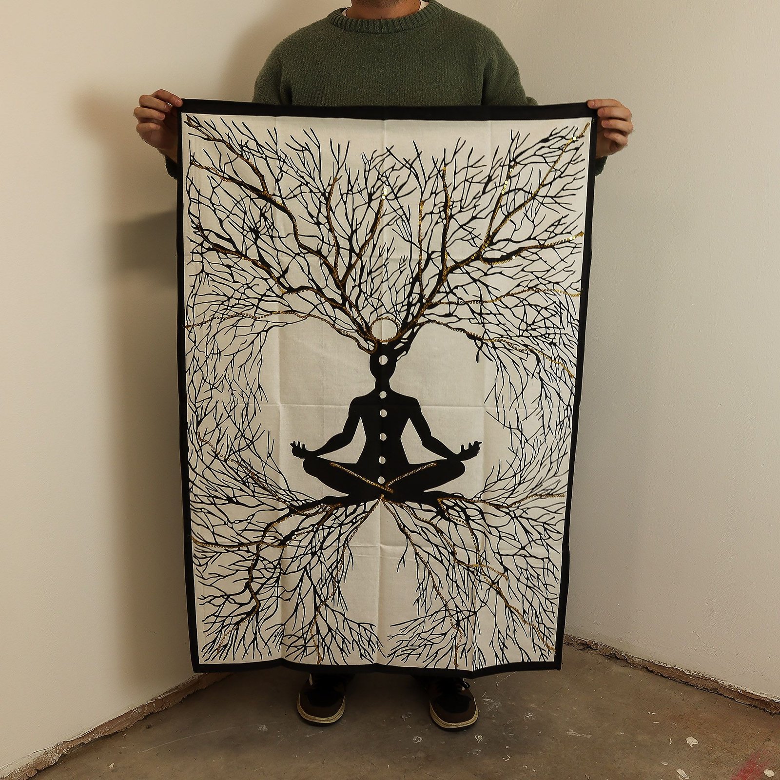 Bomulds Vægtæppe (70x110cm) - Chakra Jordforbindelse