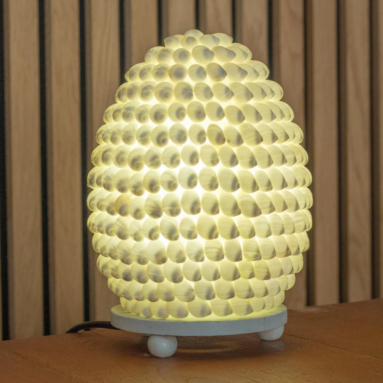 Boho Havskal-lampe - Buting Skal Oval - 15cm - Billede 3