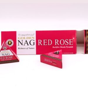 42g Jumbo Golden Nag - Rød Rose Back Flow Røgelseskegler