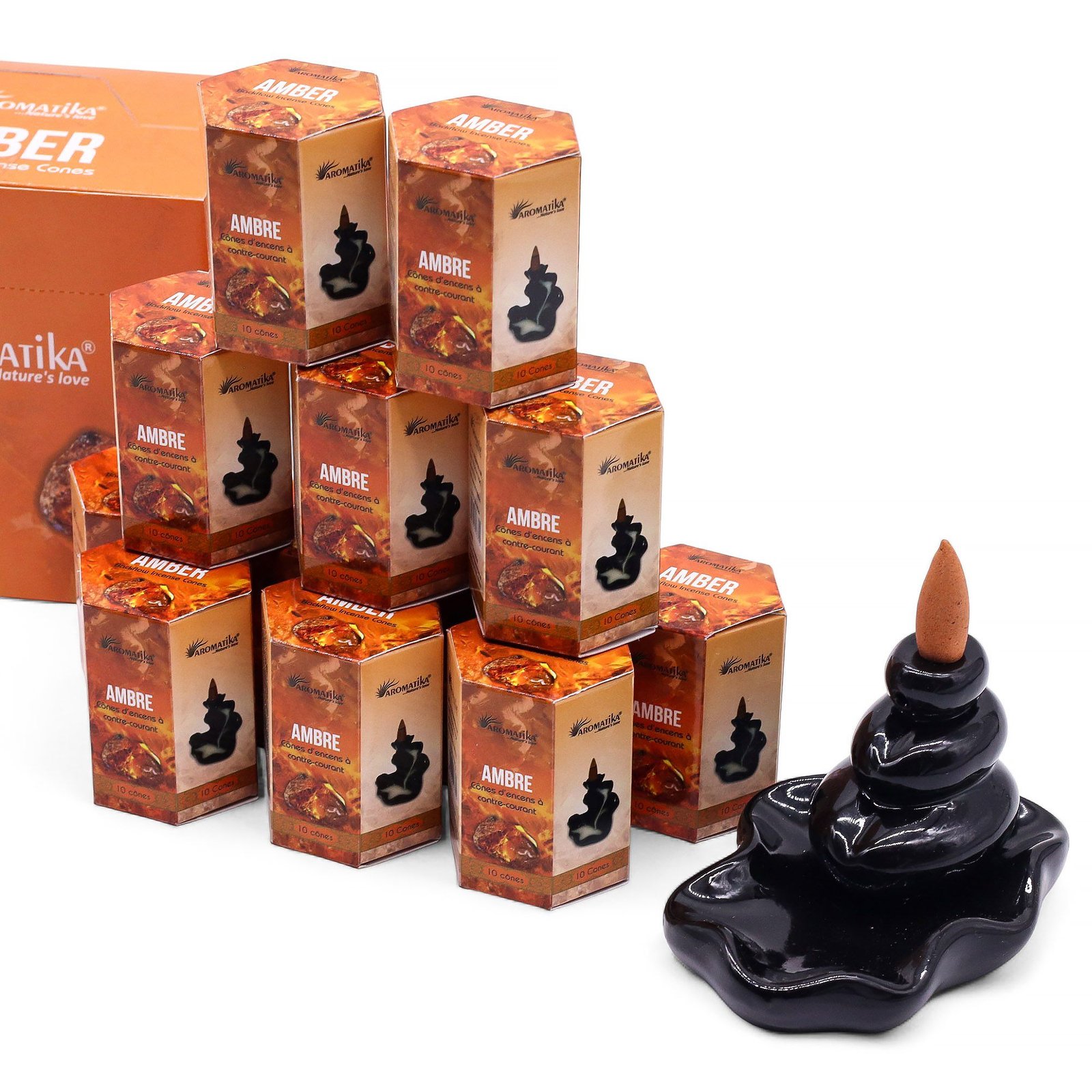 Masala Backflow Røgelse, 10 stk. - Rav - Billede 2