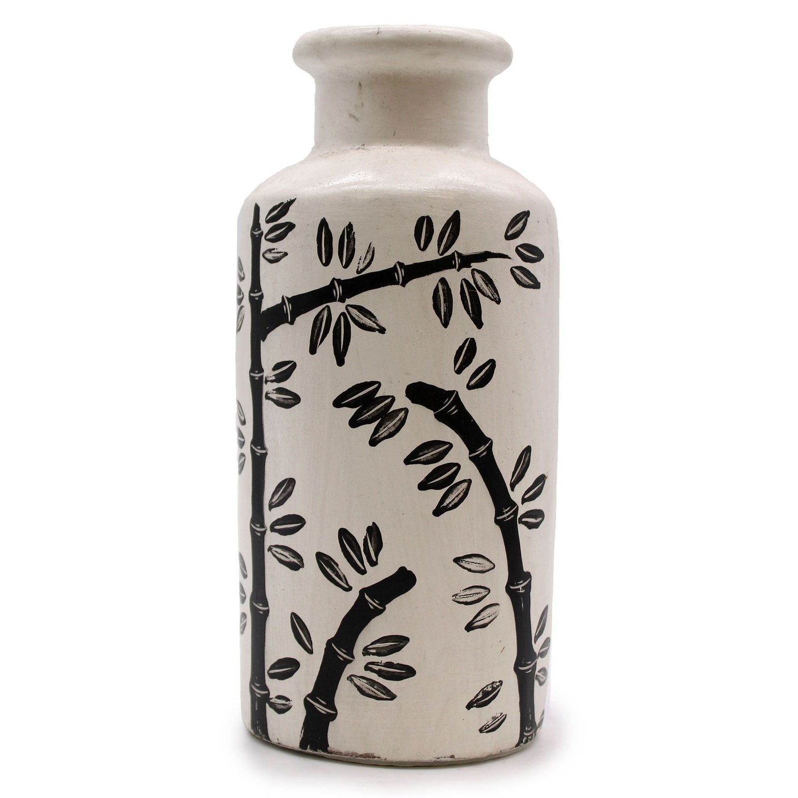 Bambusmotiv Lige Vase - Naturlig - Billede 2