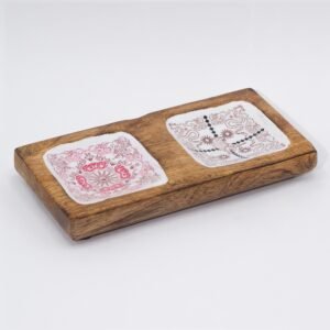 Dobbelt smykkebakke 20x10x2.5cm - Hop Hare