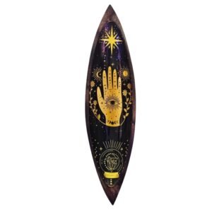 Emaljeret Røgelsesskål - Mangotræ - Hamsa