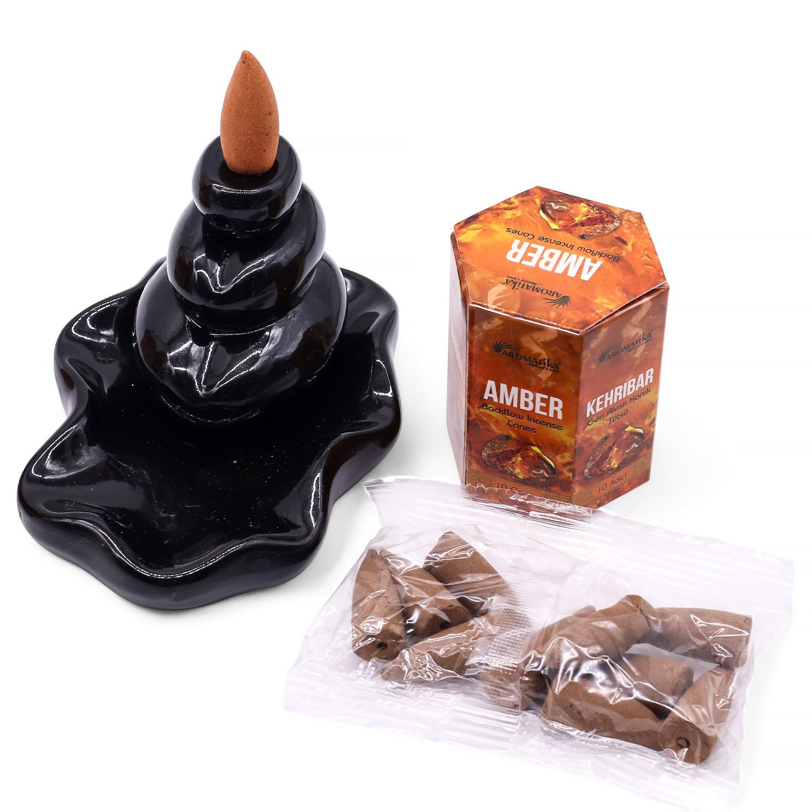 Masala Backflow Røgelse, 10 stk. - Rav - Billede 5