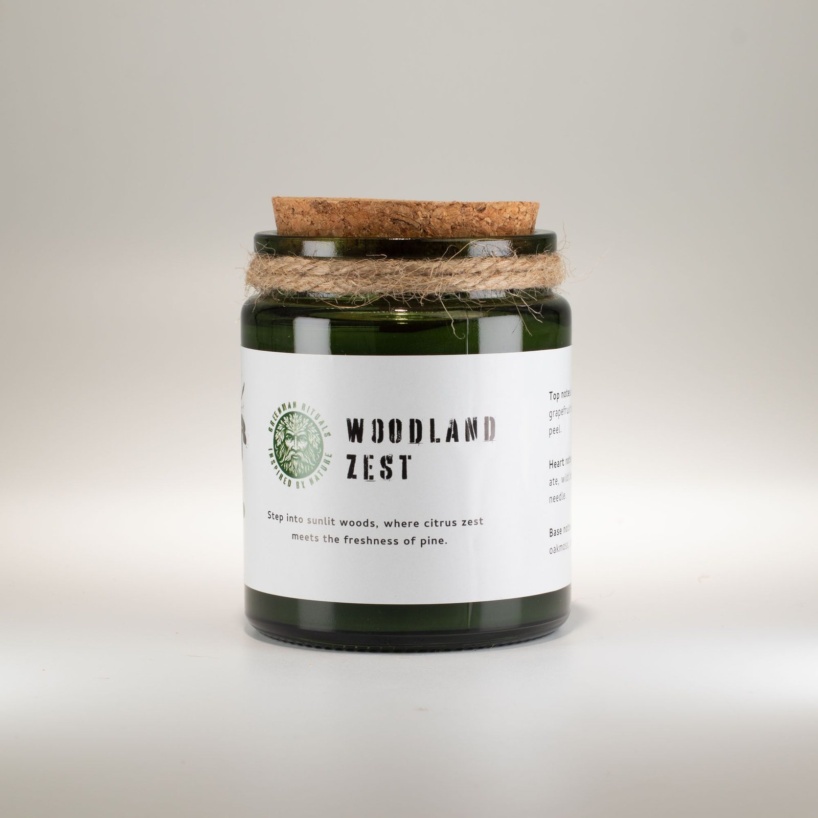 Greenman Woodwick Soy Candle - Woodland Zest - Billede 2