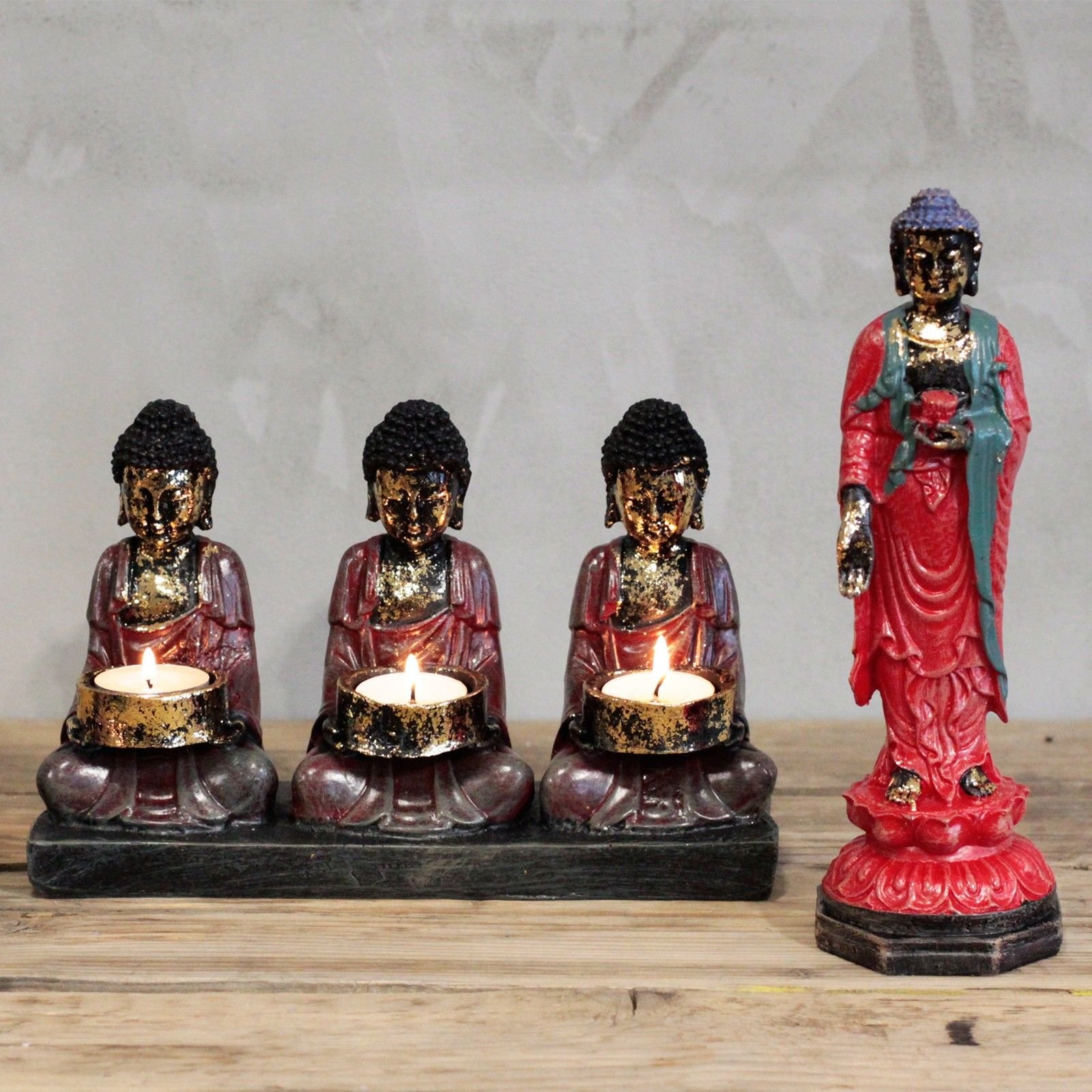 Antik Buddha - Stående - Billede 2