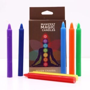 Syv chakra Manifest Magic-lys (pakke med 7)