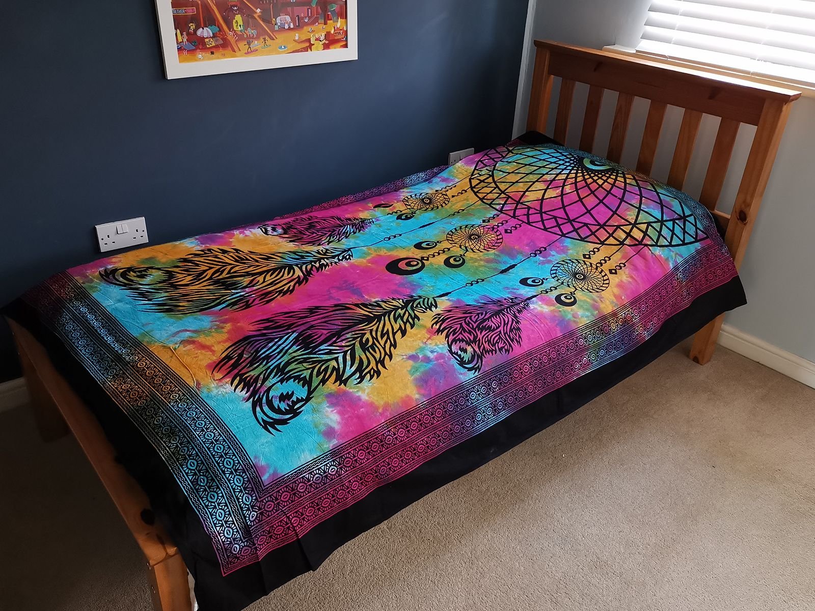 Enkelt Bomuldssengetæppe og Vægtæppe - Drømmefanger 130cm x 200cm - Billede 4