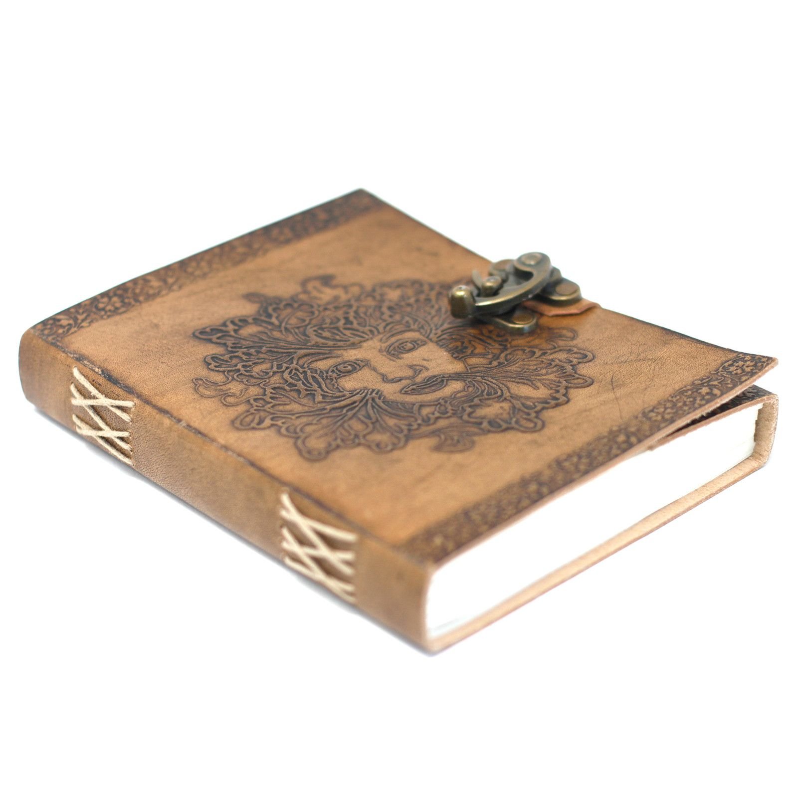 Læder Notesbog - Greenman (20x15 cm)