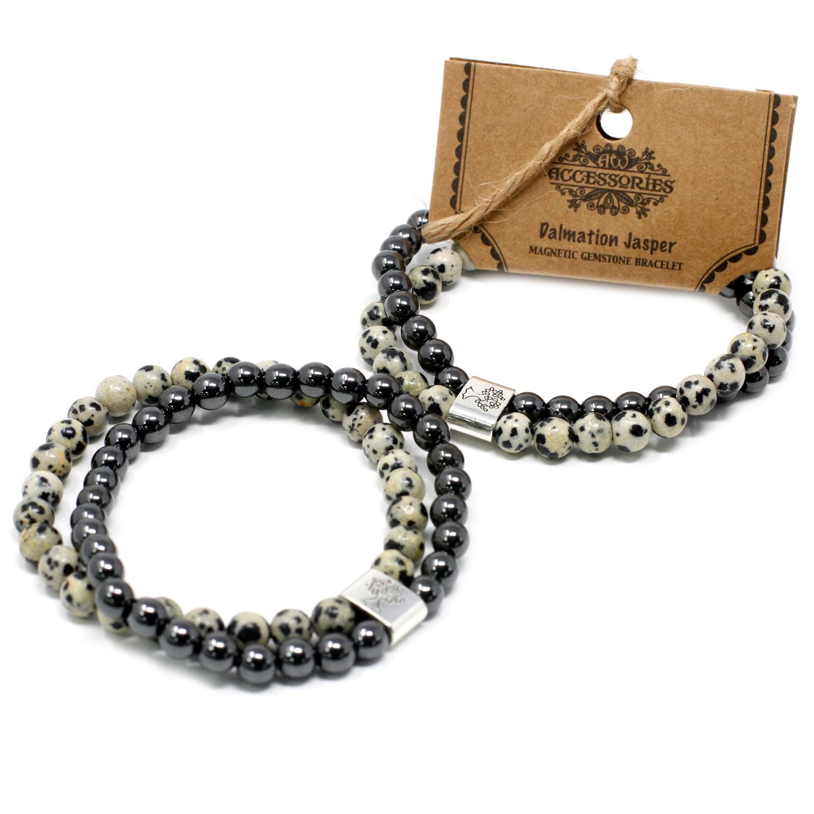 Magnetisk ædelstensarmbånd - Dalmatinerjaspis – billede 4