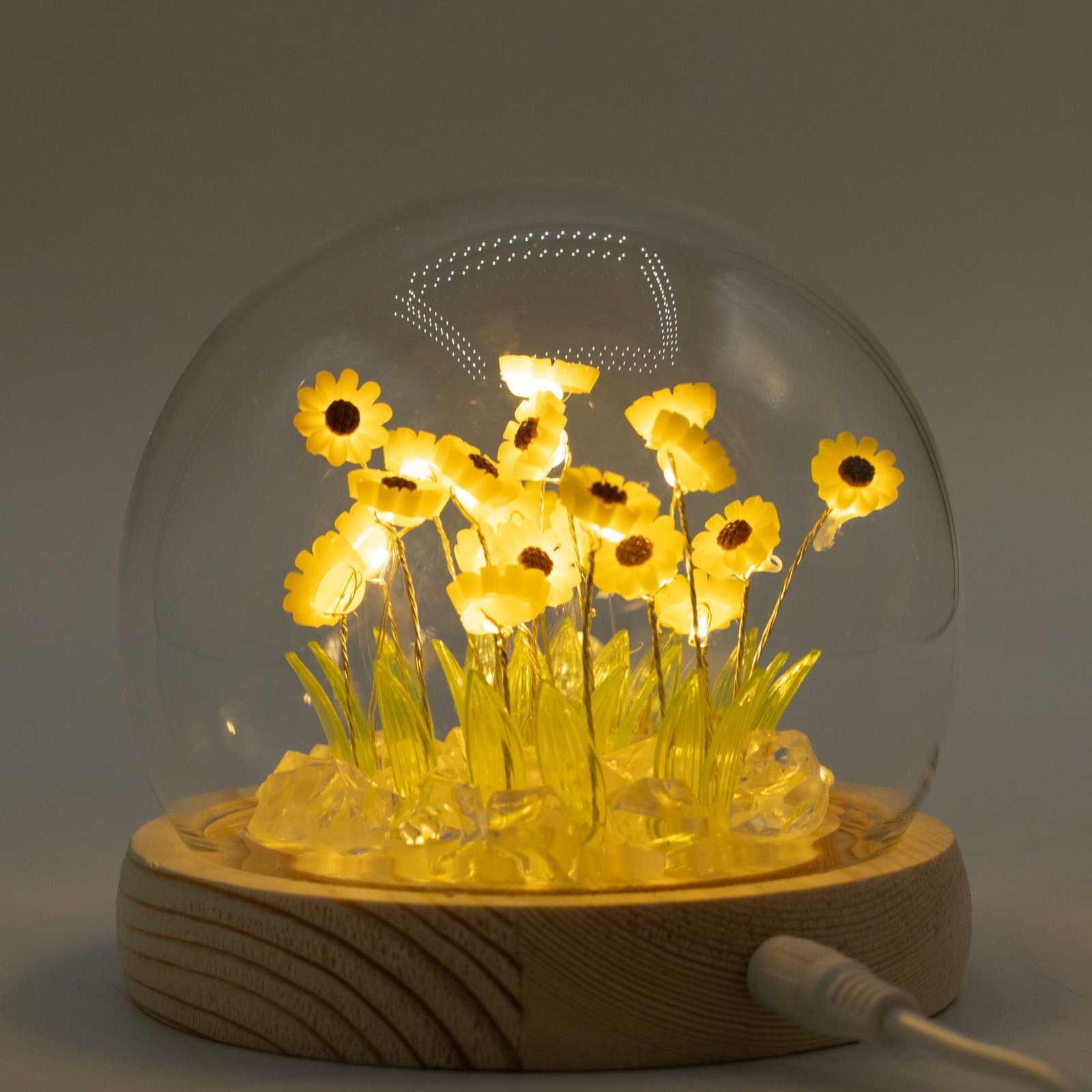 Blomster Glow Havekuppel - 20 Solsikker - LED USB - Billede 6