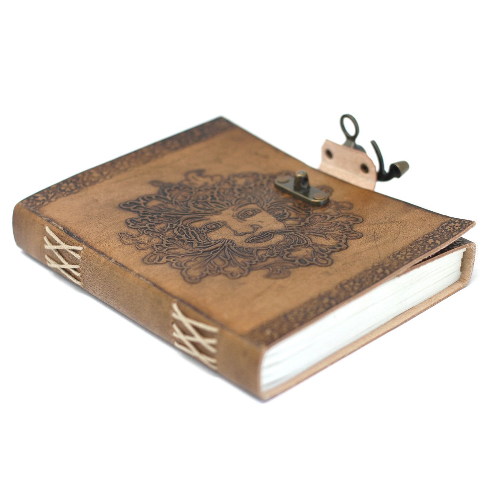 Læder Notesbog - Greenman (20x15 cm) - Billede 2