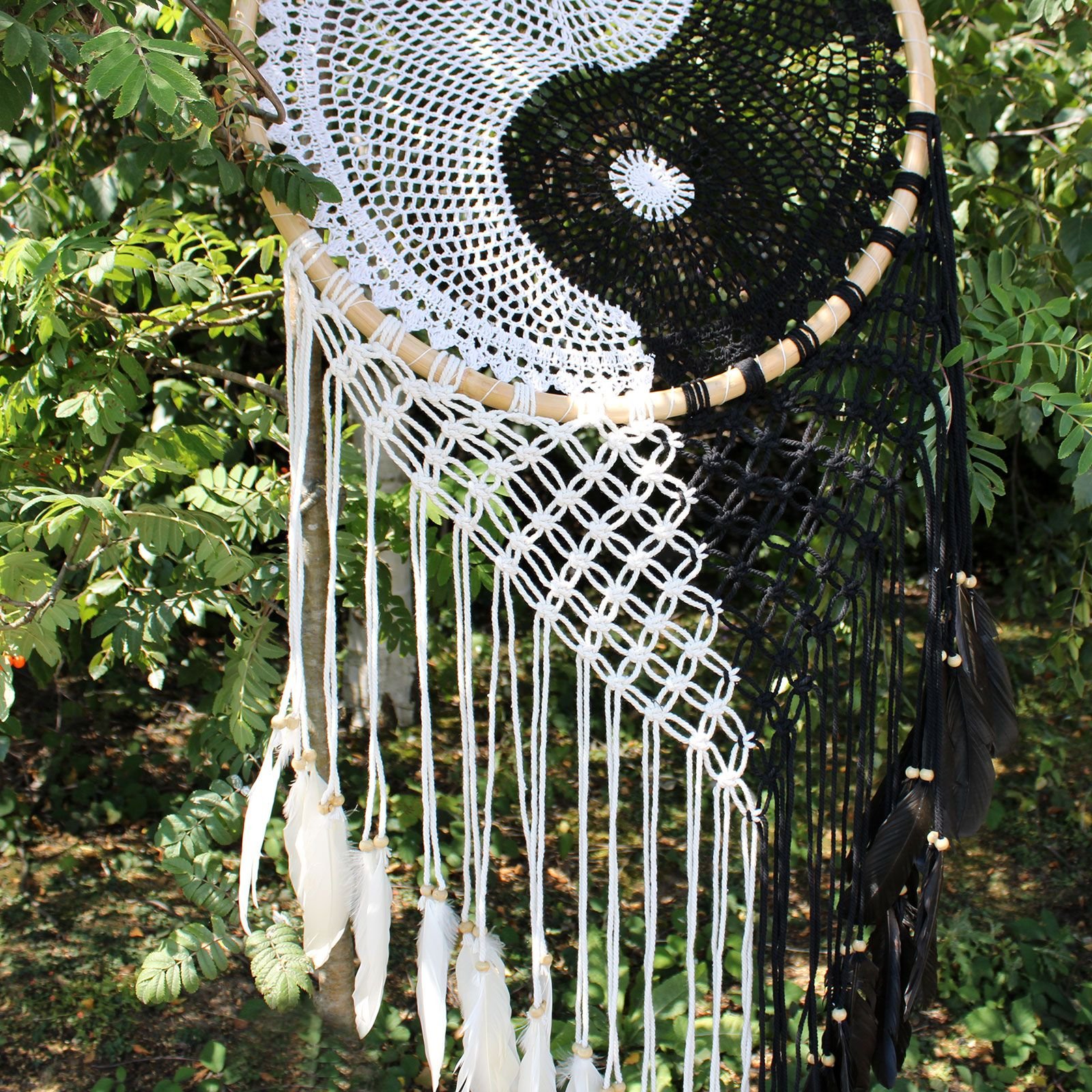 Bali Drømmefanger - Ekstra Stor Yin Yang D: 50cm - Billede 5