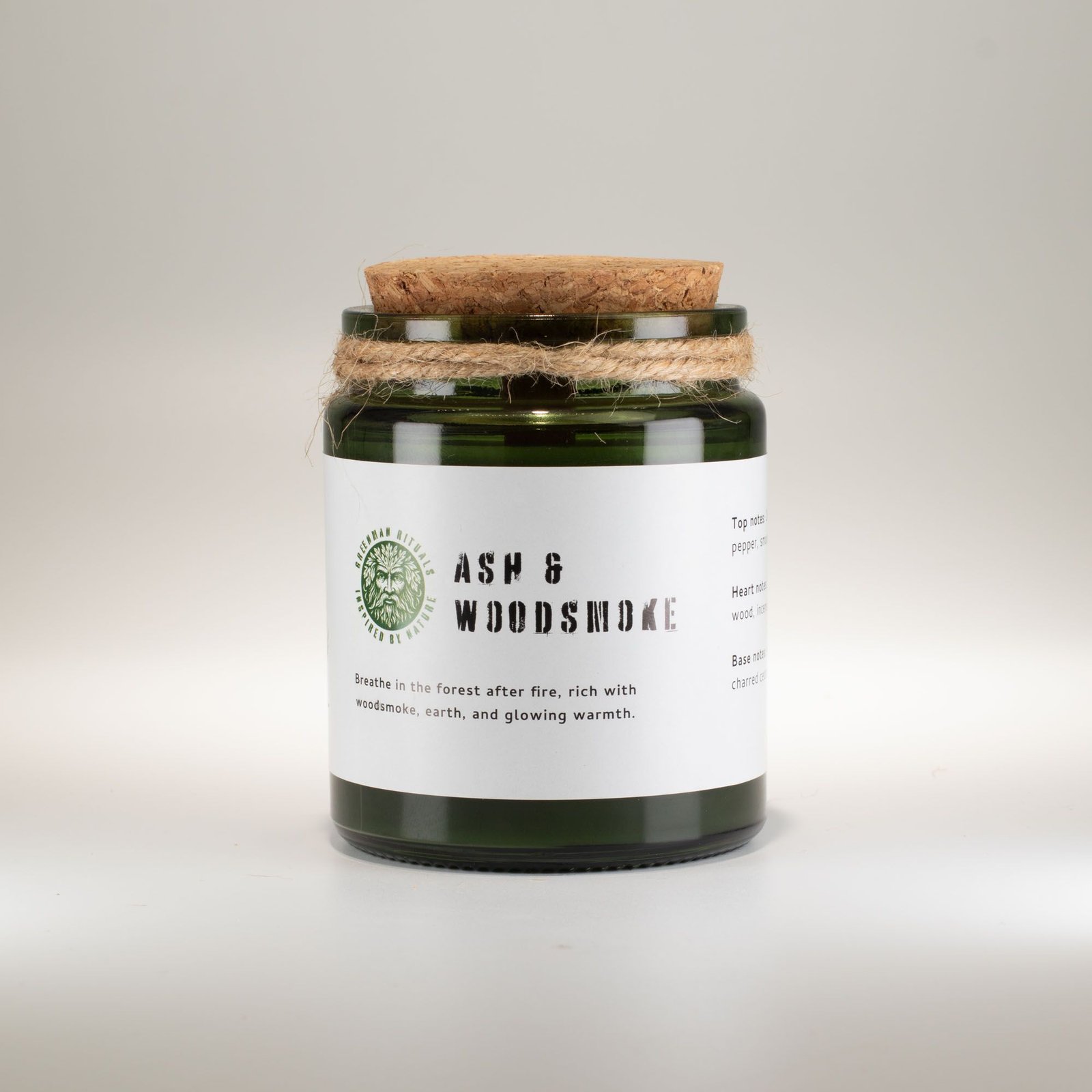 Greenman Woodwick Soy Candle - Ash & Woodsmoke - Billede 4